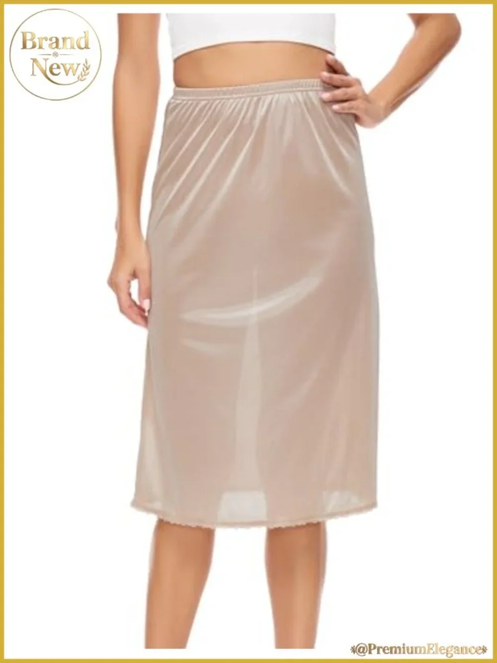Half Slip for Women Non Cling Underskirt Silky Polyester Under Dress